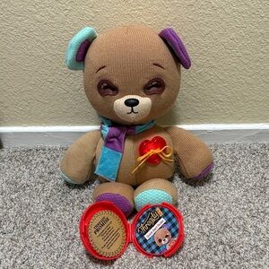 Brown and Purple Teddy Bear Toy